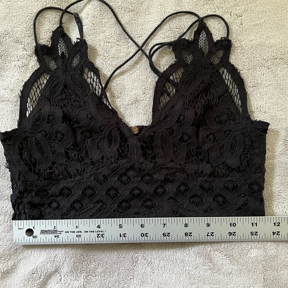 Free People Intimately Adella Lace Brallete in Black Dark Romance Sexy Feminine - Picture 10 of 10